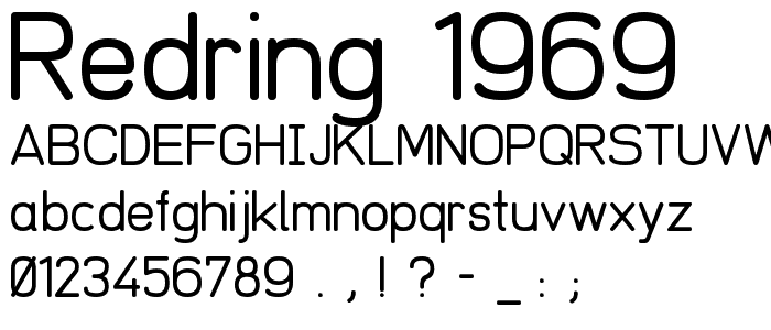 REDRING 1969 font